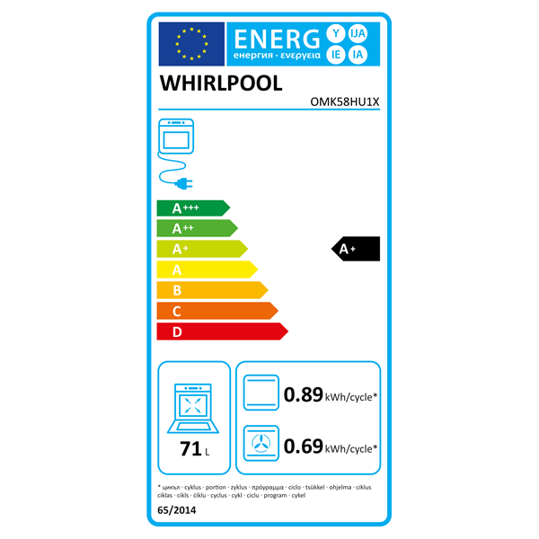 Whirlpool OMK58HU1X inox beépíthető sütő