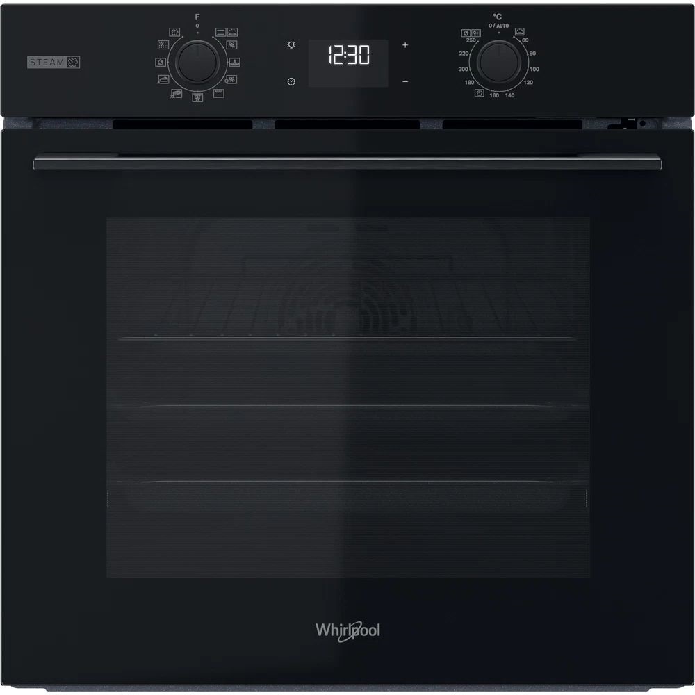 Whirlpool OMSK58RU1SB fekete, beépíthető, sütőtér: 71L, grill, pirolitikus, sütő