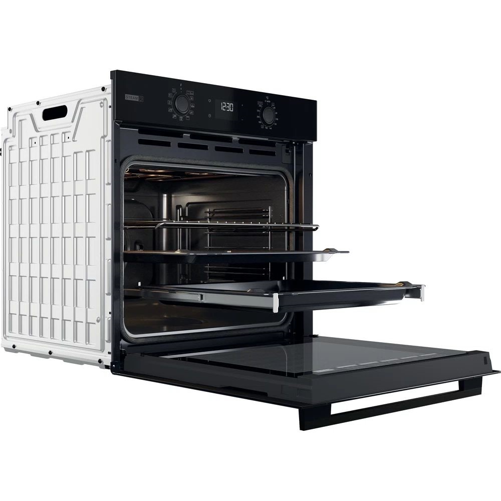 Whirlpool OMSK58RU1SB fekete, beépíthető, sütőtér: 71L, grill, pirolitikus, sütő