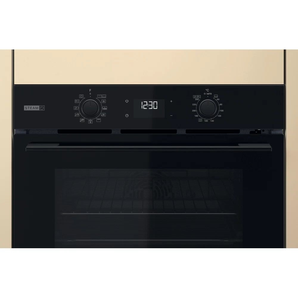 Whirlpool OMSK58RU1SB fekete, beépíthető, sütőtér: 71L, grill, pirolitikus, sütő