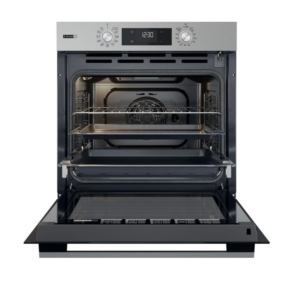 Whirlpool OMSK58RU1SX inox, beépíthető, sütőtér: 71L, grill, pirolitikus, sütő (Újszerű)