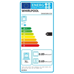 Whirlpool OMSK58RU1SX inox, beépíthető, sütőtér: 71L, grill, pirolitikus, sütő (Újszerű)