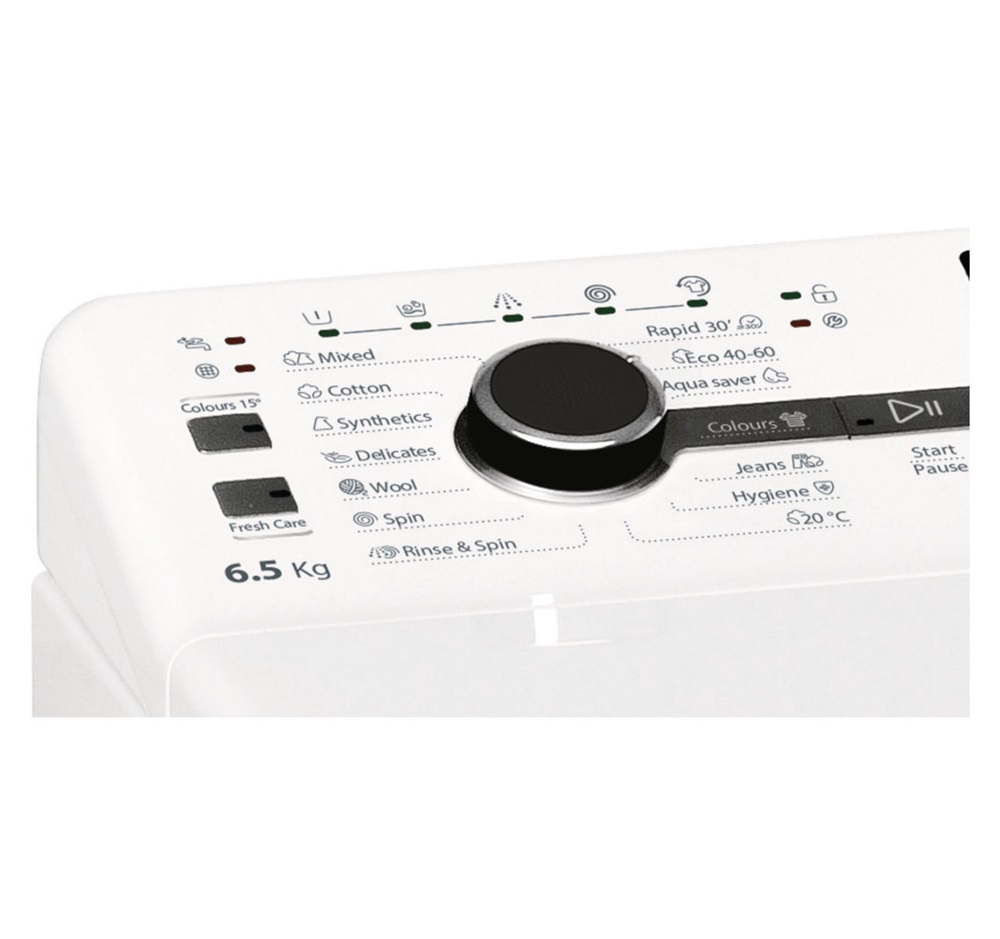 Whirlpool TDLRB 65242BS EU/N fehér, felültöltős, max.1200ford., 6,5 kg, mosógép