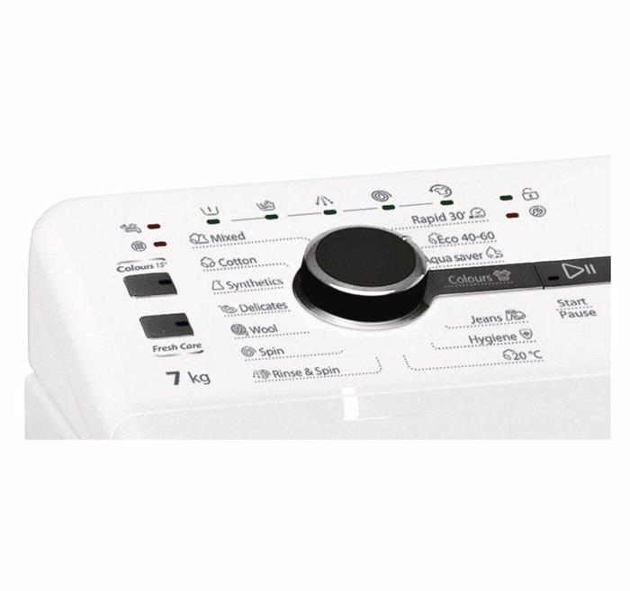 Whirlpool TDLRB 7222BS EU/N fehér, felültöltős, max.1200ford., 7 kg, mosógép