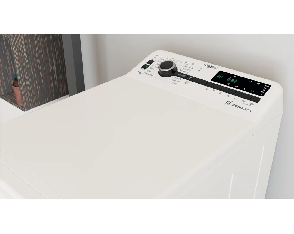 Whirlpool TDLRB 7222BS EU/N fehér, felültöltős, max.1200ford., 7 kg, mosógép