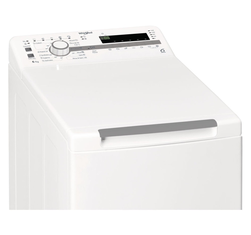 Whirlpool TDLR 6230SS EU/N fehér, felültöltős, max.1200ford., 6 kg, mosógép