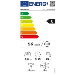 Whirlpool TDLR 6240SS EU/N 6 kg felültöltős mosógép (Használt - B)