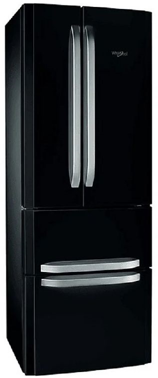 Whirlpool W4D7 BC21 fekete, alulfagyasztós, Side-by-Side, Hűtő:302L, Fagyasztó:150L, No frost hűtőszekrény (Újszerű)
