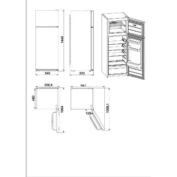 Whirlpool W55TM 4120 W 2 felülfagyasztós hűtőszekrény