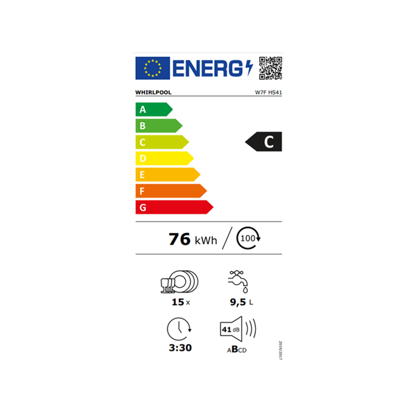 Whirlpool W7F HS41 szabadonálló mosogatógép