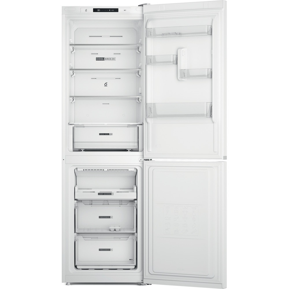 Whirlpool W7X 81IW fehér, alulfagyasztós, Hűtő:231L, Fagyasztó:104L, Total No frost hűtőszekrény