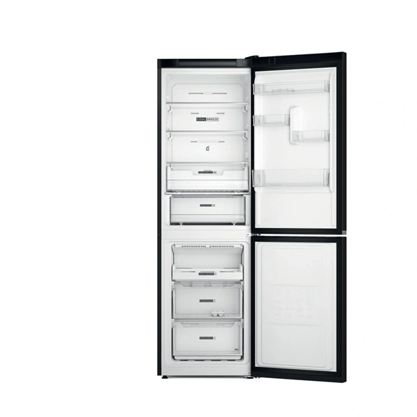 Whirlpool W7X 82I OX inox, alulfagyasztós, Hűtő:231L, Fagyasztó:104L, No frost hűtőszekrény (Használt - A)