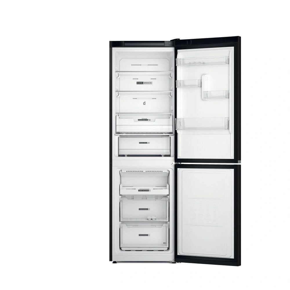 Whirlpool W7X 82I OX inox, alulfagyasztós, Hűtő:231L, Fagyasztó:104L, No frost hűtőszekrény (Használt - A)