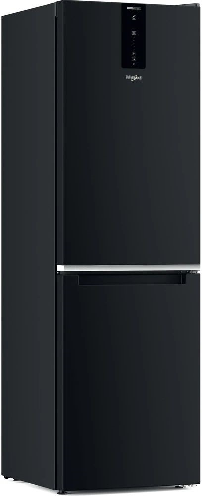 Whirlpool W7X 82O K fekete, alulfagyasztós, Hűtő:231L, Fagyasztó:104L, No frost hűtőszekrény