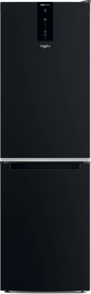 Whirlpool W7X 82O K fekete, alulfagyasztós, Hűtő:231L, Fagyasztó:104L, No frost hűtőszekrény