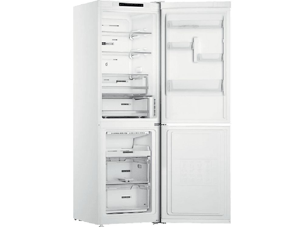 Whirlpool W7X 83A W fehér, alulfagyasztós, Hűtő:231L, Fagyasztó:104L, No frost hűtőszekrény