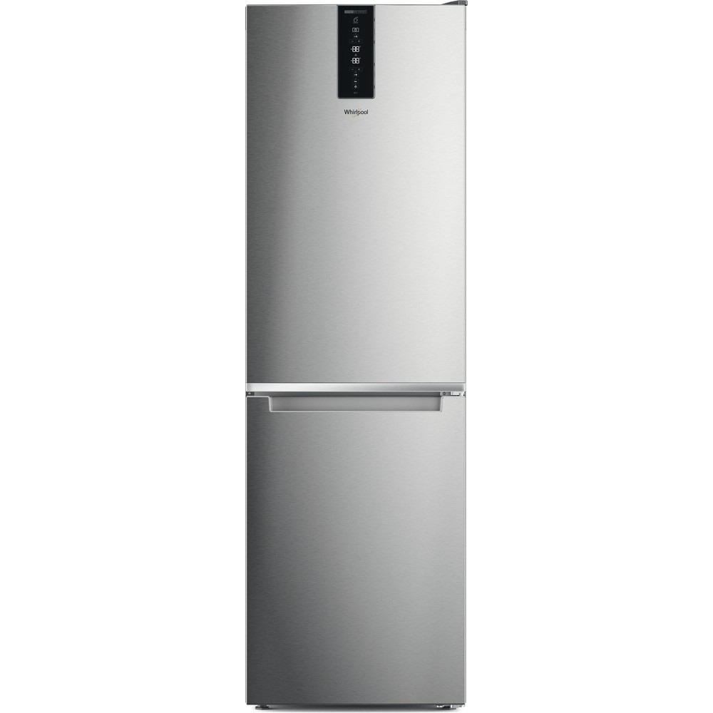 Whirlpool W7X 83T MX inox, alulfagyasztós, Hűtő:231L, Fagyasztó:104L, No frost hűtőszekrény