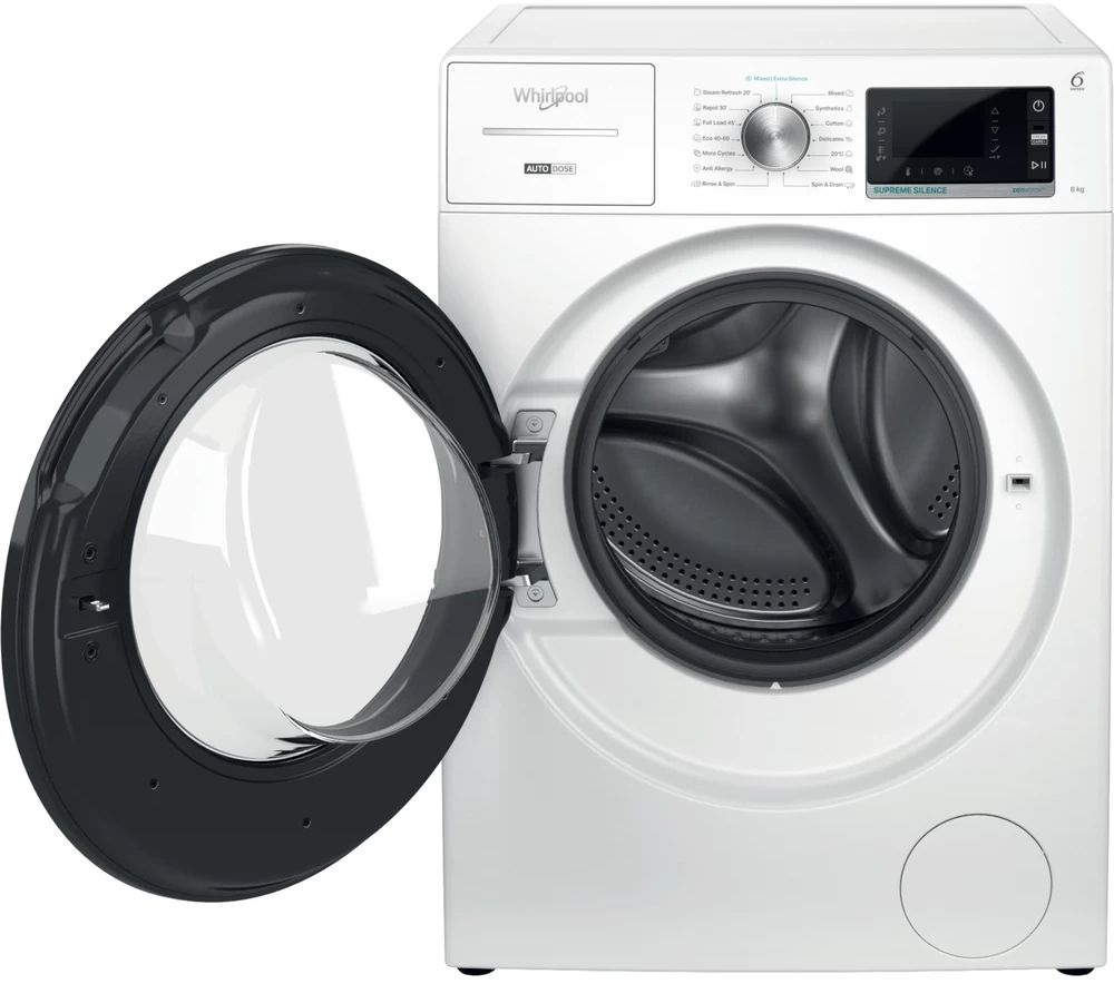 Whirlpool W7X 89 SILENCE EE fehér, elöltöltős, max.1400ford., 8 kg, mosógép