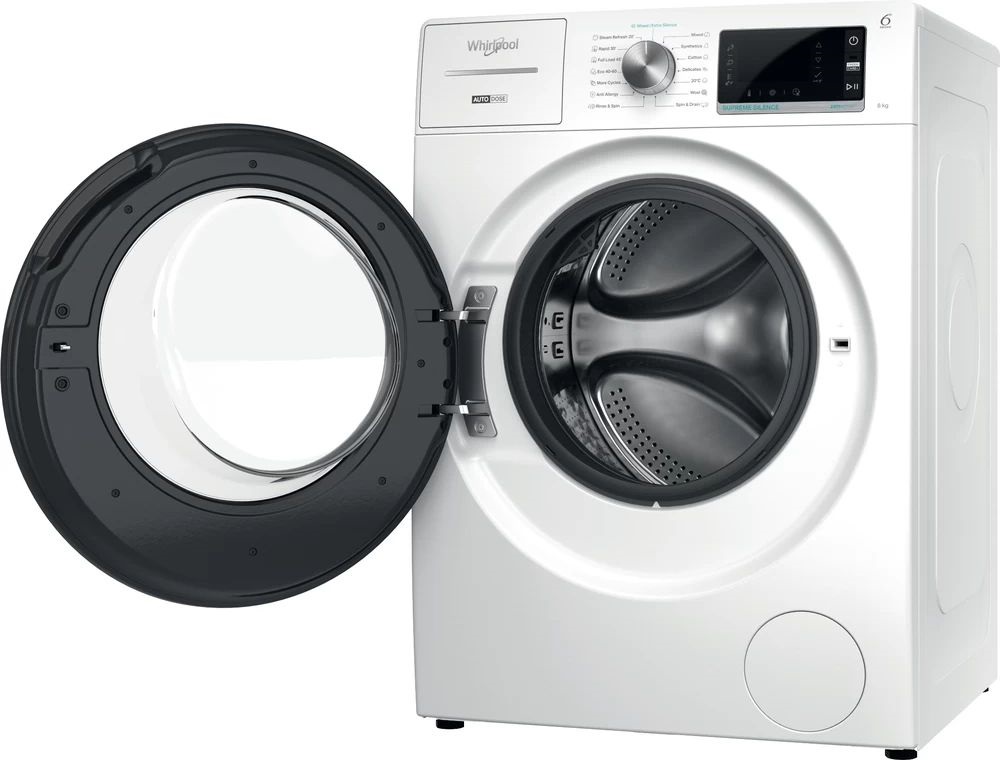 Whirlpool W7X 89 SILENCE EE fehér, elöltöltős, max.1400ford., 8 kg, mosógép