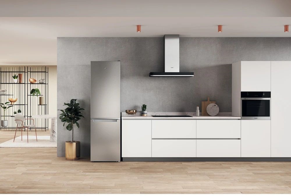 Whirlpool W7X 92I OX inox, alulfagyasztós, Hűtő:263L, Fagyasztó:104L, No frost hűtőszekrény