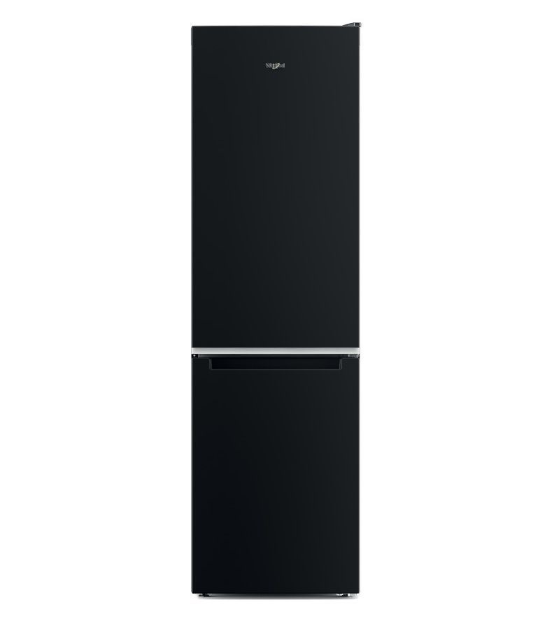Whirlpool W7X 93A K fekete, alulfagyasztós, Hűtő:263L, Fagyasztó:104L, No frost hűtőszekrény (Újszerű)