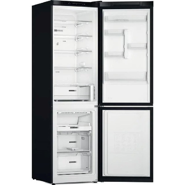 Whirlpool W7X 93A K fekete alulfagyasztós hűtőszekrény (Újszerű)