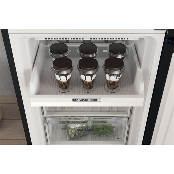 Whirlpool W7X 93A K fekete alulfagyasztós hűtőszekrény (Újszerű)