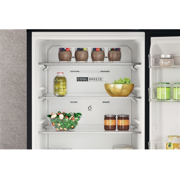 Whirlpool W7X 93A K fekete alulfagyasztós hűtőszekrény (Újszerű)