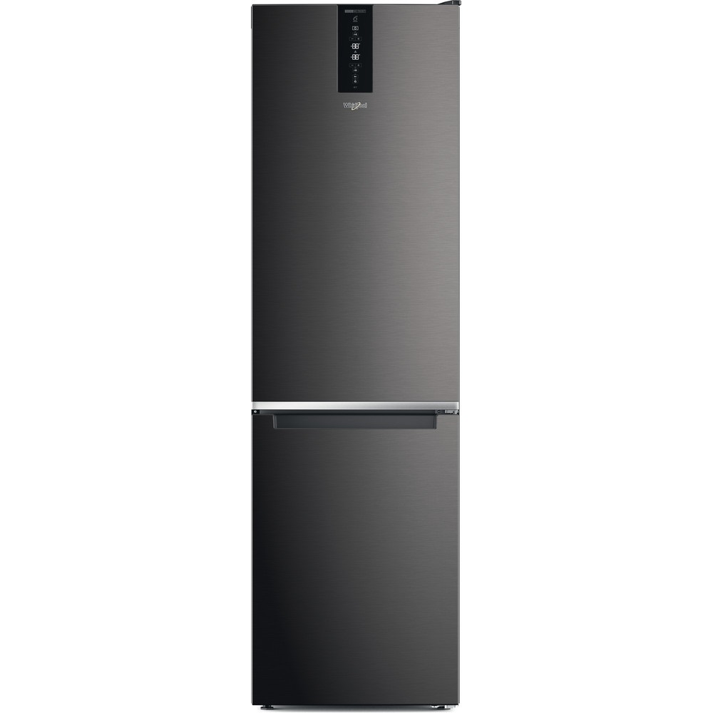 Whirlpool W7X 93T KS fekete, alulfagyasztós, Hűtő:263L, Fagyasztó:104L, No frost hűtőszekrény