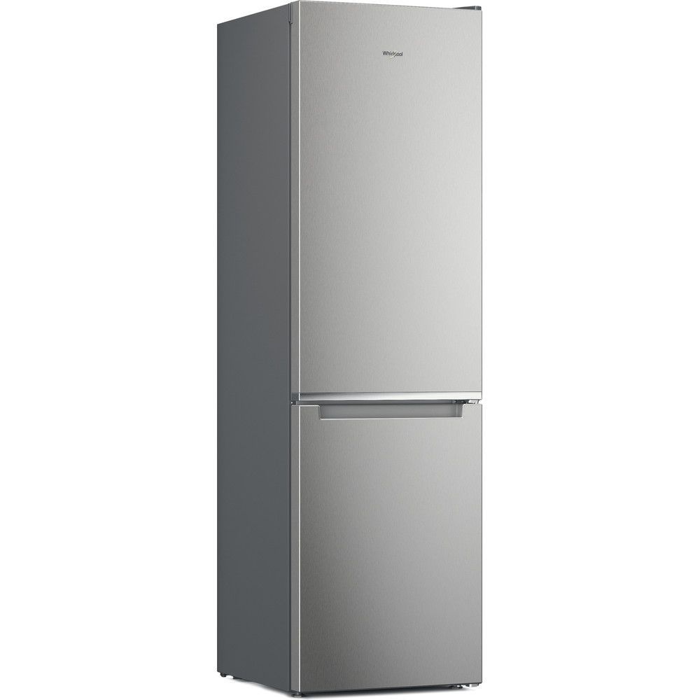 Whirlpool W7X 94A OX inox, alulfagyasztós, Hűtő:263L, Fagyasztó:104L, No frost hűtőszekrény (Használt - B)