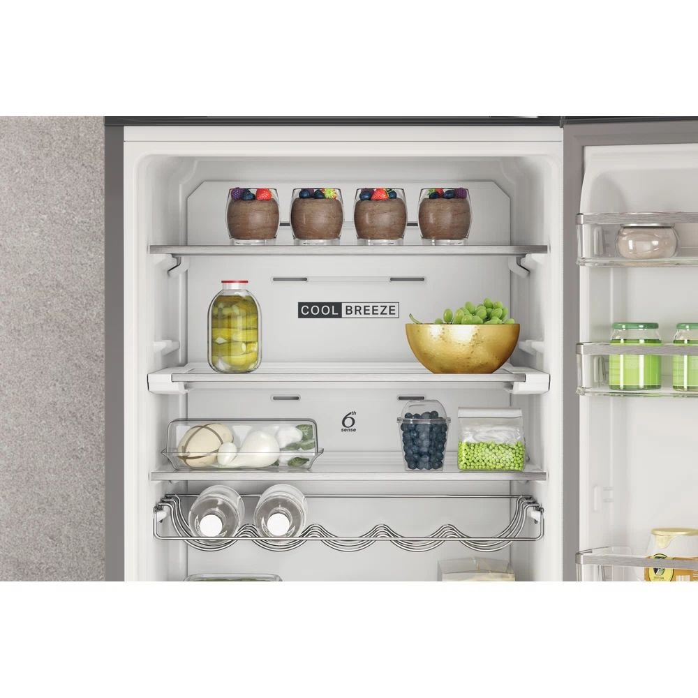 Whirlpool W7X 94T SX Total inox, alulfagyasztós, Hűtő:263L, Fagyasztó:104L, No frost hűtőszekrény