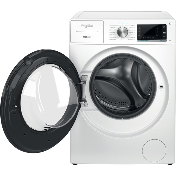 Whirlpool W7X W845WB EE fehér, elöltöltős, max.1400ford., 8 kg, mosógép (Újszerű)