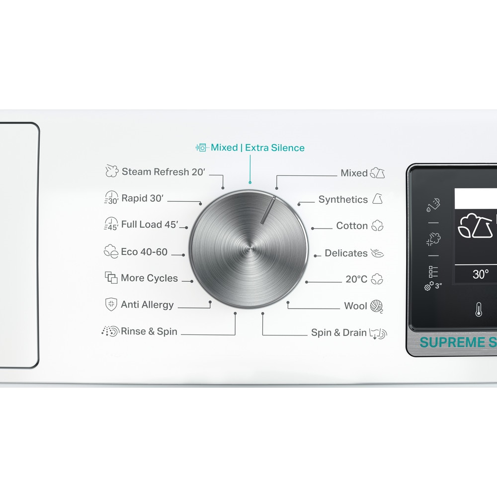 Whirlpool W7X W845WB EE fehér, elöltöltős, max.1400ford., 8 kg, mosógép (Újszerű)