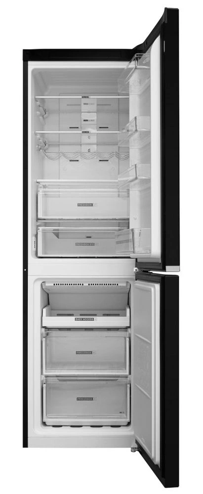 Whirlpool W7 821O K fekete, alulfagyasztós, Hűtő:239L, Fagyasztó:104L, Total No frost hűtőszekrény