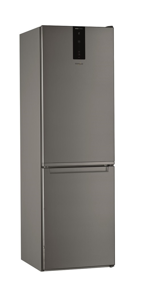 Whirlpool W7 821O OX inox, alulfagyasztós, Hűtő:239L, Fagyasztó:104L, No frost hűtőszekrény