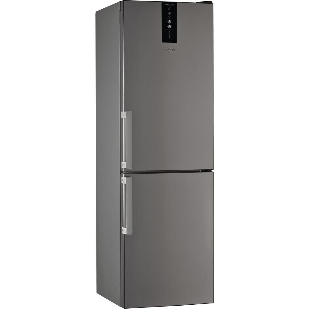 Whirlpool W7 831T OX H inox, alulfagyasztós, Hűtő:239L, Fagyasztó:104L, Total No frost hűtőszekrény