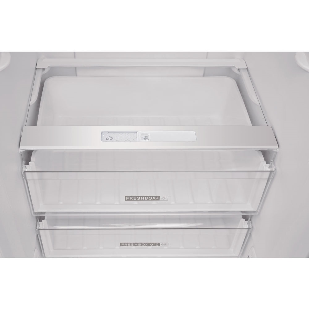 Whirlpool W7 921O K AQUA fekete, alulfagyasztós, Hűtő:264L, Fagyasztó:104L, No frost hűtőszekrény