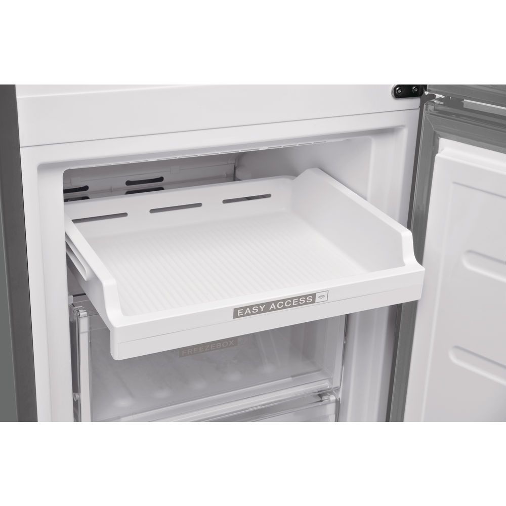 Whirlpool W7 921O OX H inox, alulfagyasztós, Hűtő:264L, Fagyasztó:104L, No frost hűtőszekrény