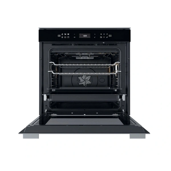 Whirlpool W7 OS4 4S1 P BL fekete, beépíthető, sütőtér: 73L, grill, légkeverés, pirolitikus, sütő (Újszerű)