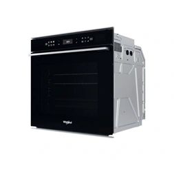 Whirlpool W7 OS4 4S1 P BL fekete, beépíthető, sütőtér: 73L, grill, légkeverés, pirolitikus, sütő (Újszerű)