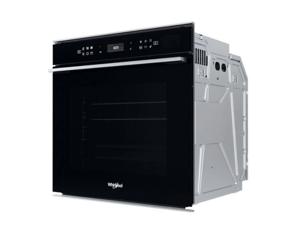 Whirlpool W7 OS4 4S1 P BL fekete, beépíthető, sütőtér: 73L, grill, légkeverés, pirolitikus, sütő (Újszerű)