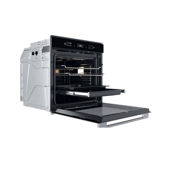 Whirlpool W7 OS4 4S1 P BL fekete, beépíthető, sütőtér: 73L, grill, légkeverés, pirolitikus, sütő (Újszerű)