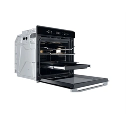 Whirlpool W7 OS4 4S1 P BL fekete, beépíthető, sütőtér: 73L, grill, légkeverés, pirolitikus, sütő (Újszerű)
