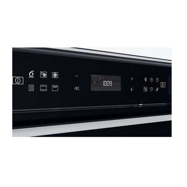 Whirlpool W7 OS4 4S1 P BL fekete, beépíthető, sütőtér: 73L, grill, légkeverés, pirolitikus, sütő (Újszerű)