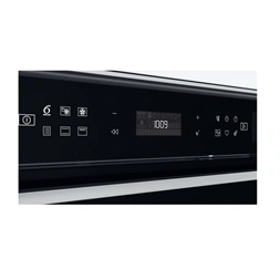Whirlpool W7 OS4 4S1 P BL fekete, beépíthető, sütőtér: 73L, grill, légkeverés, pirolitikus, sütő (Újszerű)