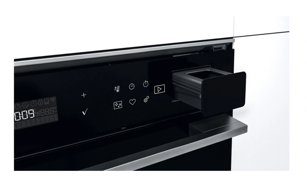 Whirlpool W7 OS4 4S1 P BL fekete, beépíthető, sütőtér: 73L, grill, légkeverés, pirolitikus, sütő (Újszerű)