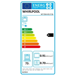 Whirlpool W7 OS4 4S1 P BL fekete, beépíthető, sütőtér: 73L, grill, légkeverés, pirolitikus, sütő (Újszerű)