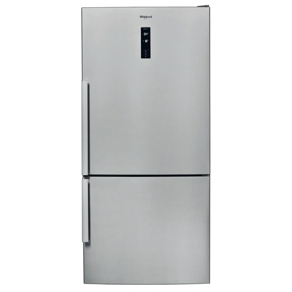 Whirlpool W84BE 72 X 2 inox, alulfagyasztós, Hűtő:407L, Fagyasztó:181L, Dual no frost hűtőszekrény