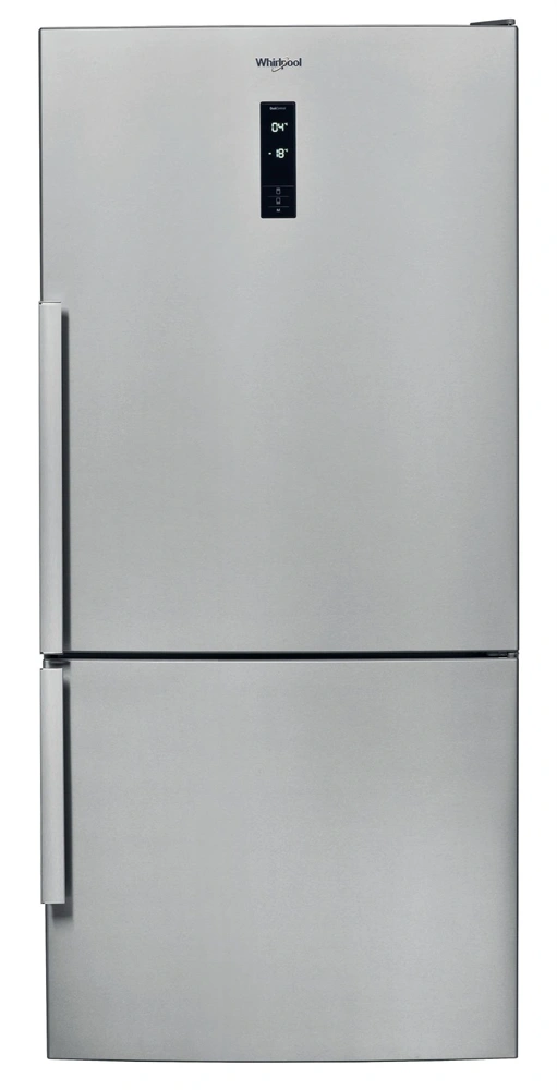 Whirlpool W84BE 72 X 2 inox, alulfagyasztós, Hűtő:407L, Fagyasztó:181L, Dual no frost hűtőszekrény