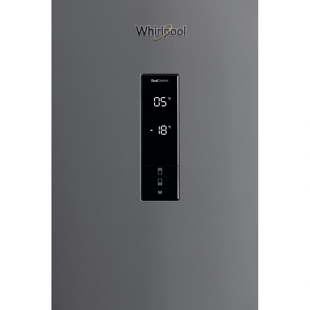 Whirlpool W84BE 72 X 2 inox, alulfagyasztós, Hűtő:407L, Fagyasztó:181L, Dual no frost hűtőszekrény